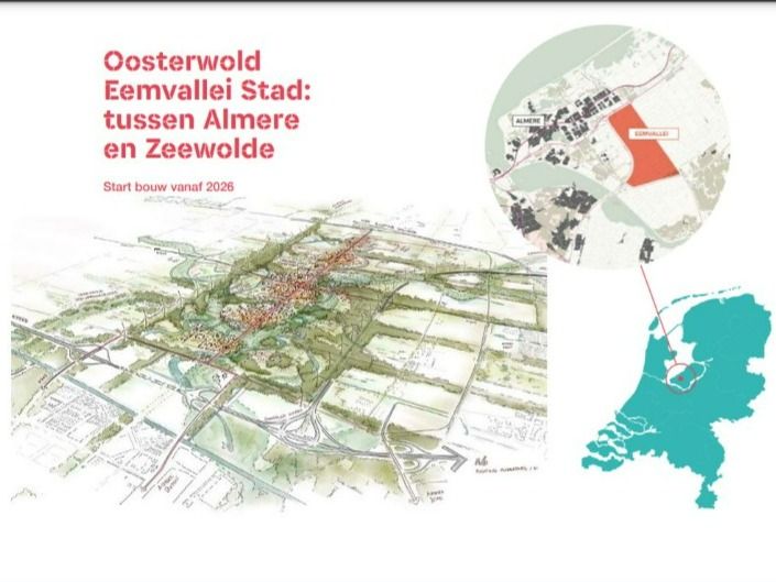 Plan voor Eemvallei Stad tussen Zeewolde en Almere